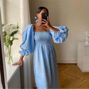 Sleeper baby blue linen dress